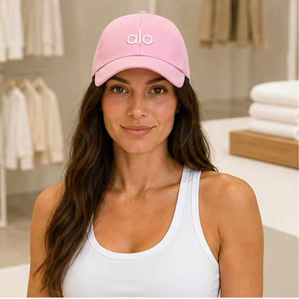 ALO Yoga Pink Studio Baseball Cap Hat Sporty